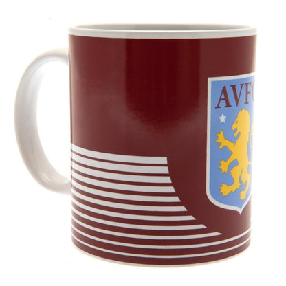 aston villa fc linear ceramic mug