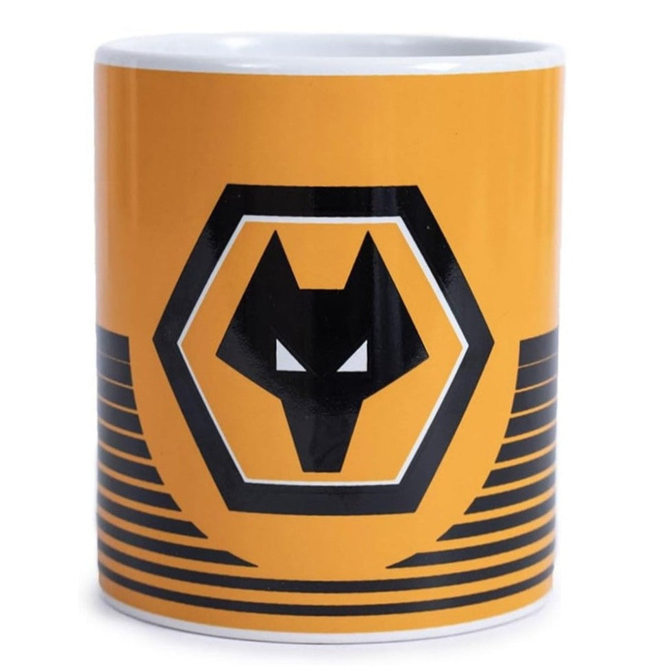 wolverhampton wanderers fc linear ceramic mug