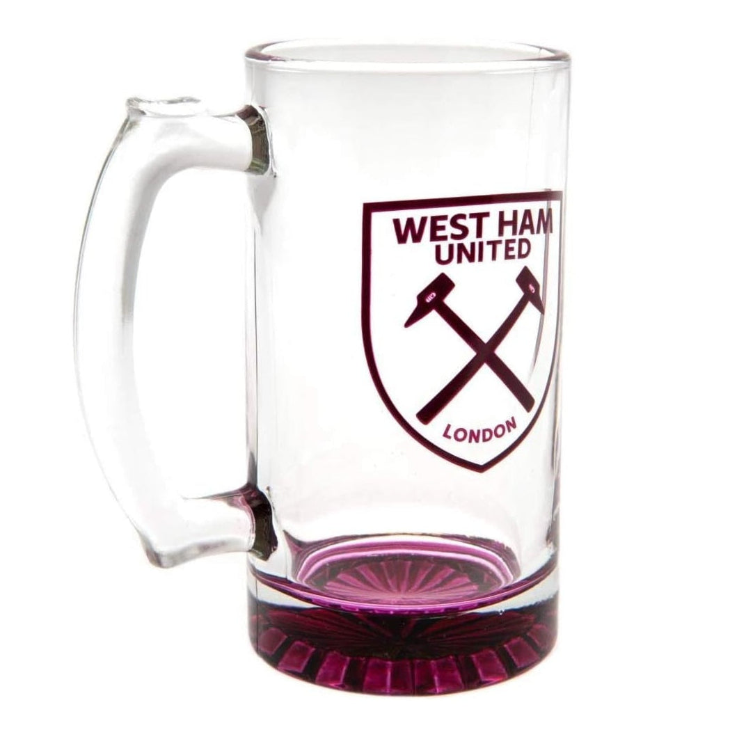west ham united fc stein pint glass