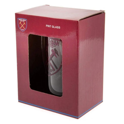west ham united fc stein pint glass