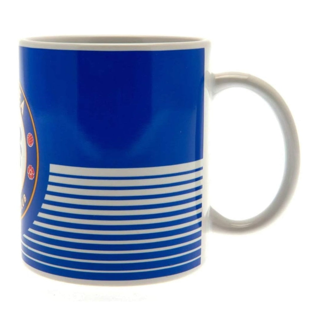 chelsea fc linear ceramic mug