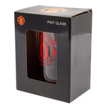manchester united fc stein pint glass
