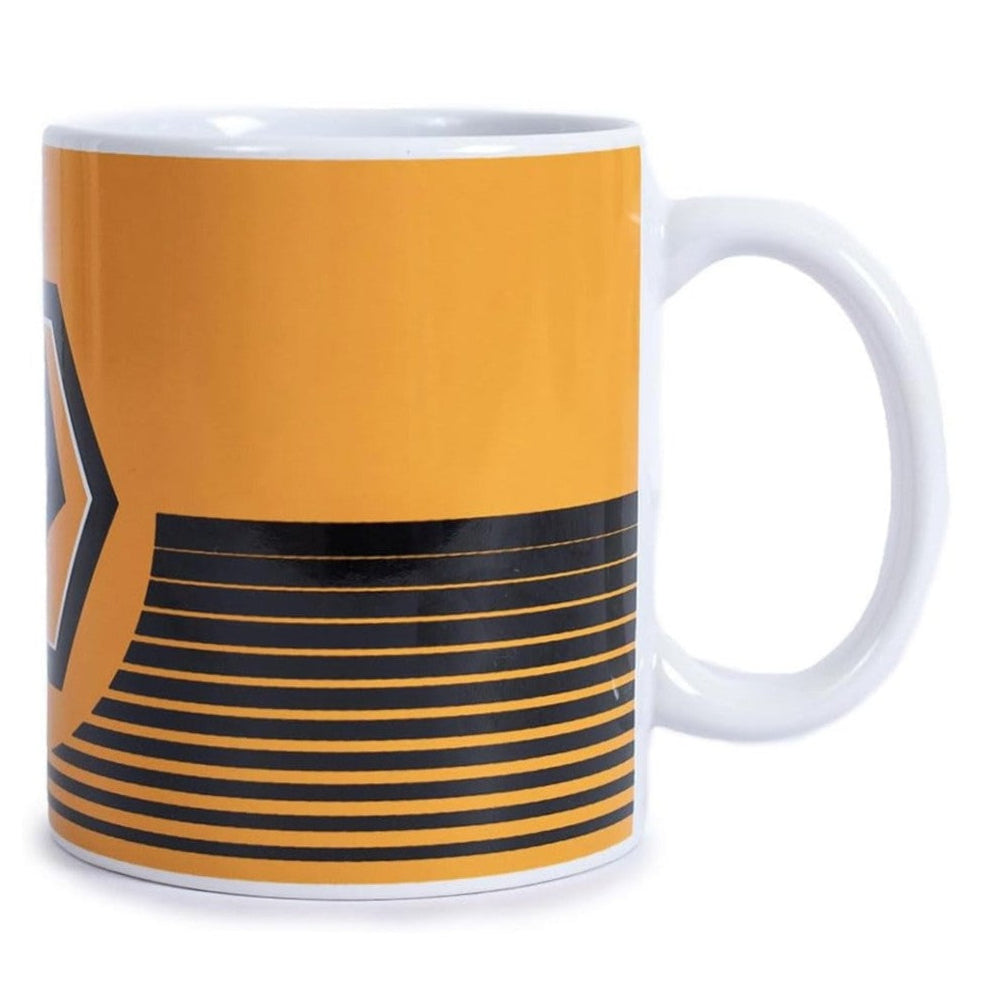 wolverhampton wanderers fc linear ceramic mug