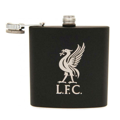 liverpool fc black hip flask
