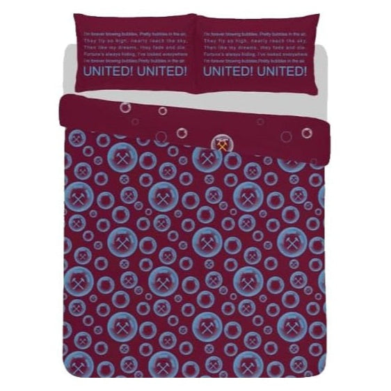 west ham united fc baubles king size duvet cover set 