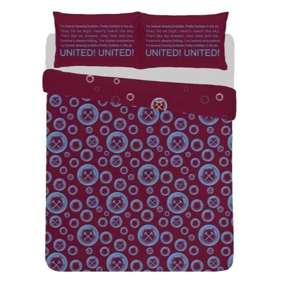 west ham united fc baubles double duvet over set