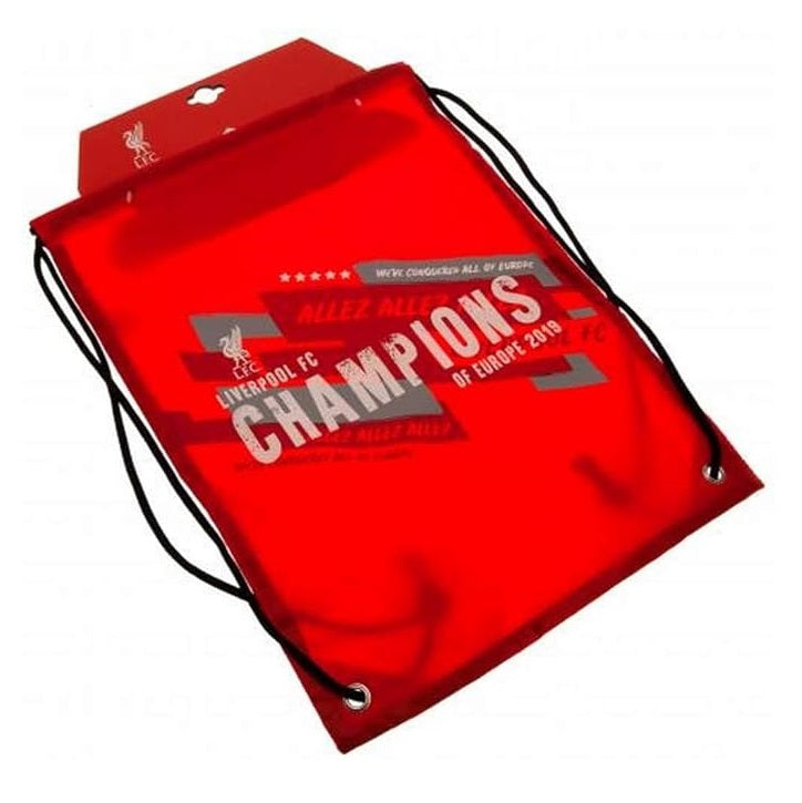 liverpool fc champions of europe gym drawstring bag 
