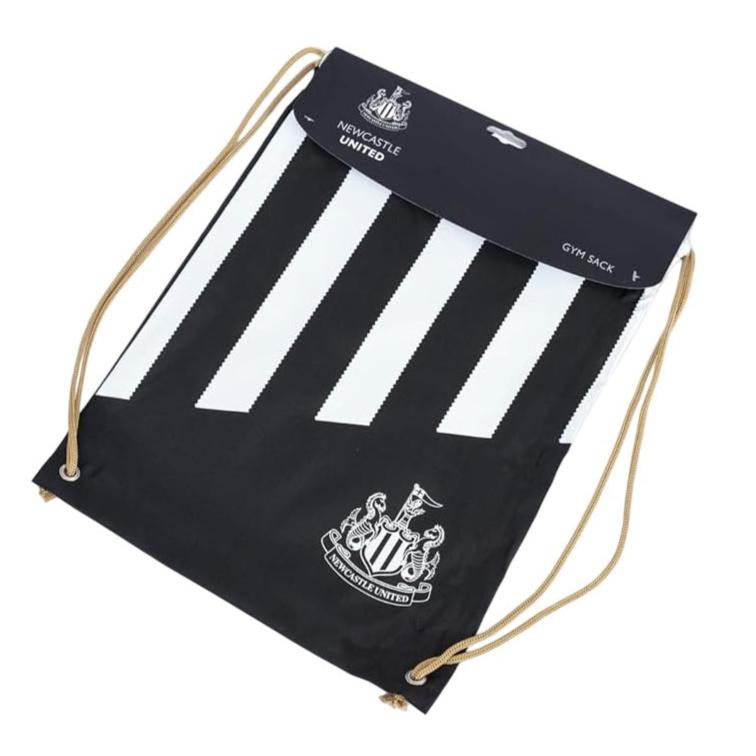 newcastle united fc stripe gym drawstring bag