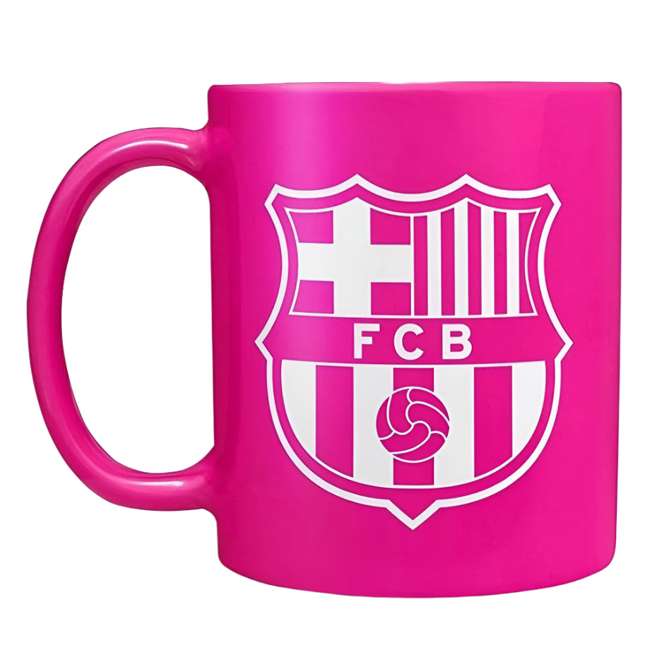 barcelona fc neon pink mug