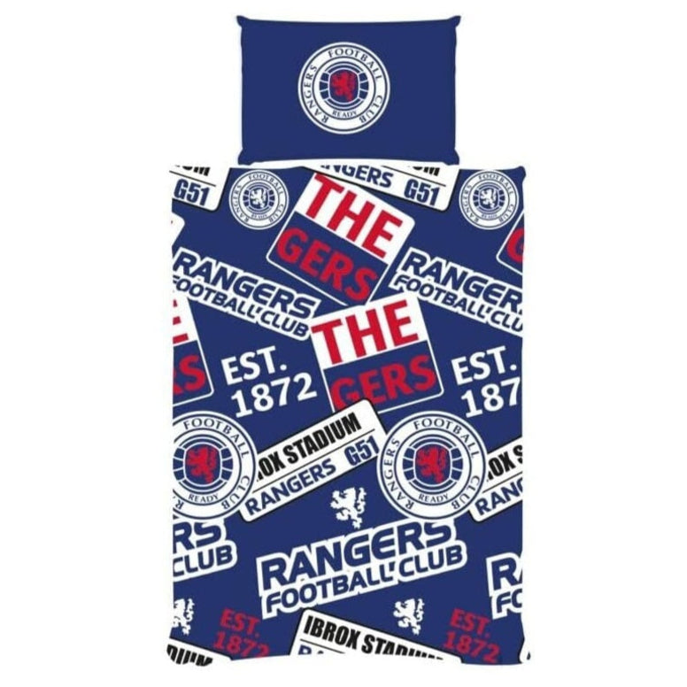 rangers fc patch single duvet cover set