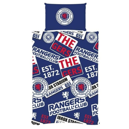 rangers fc patch single duvet cover set