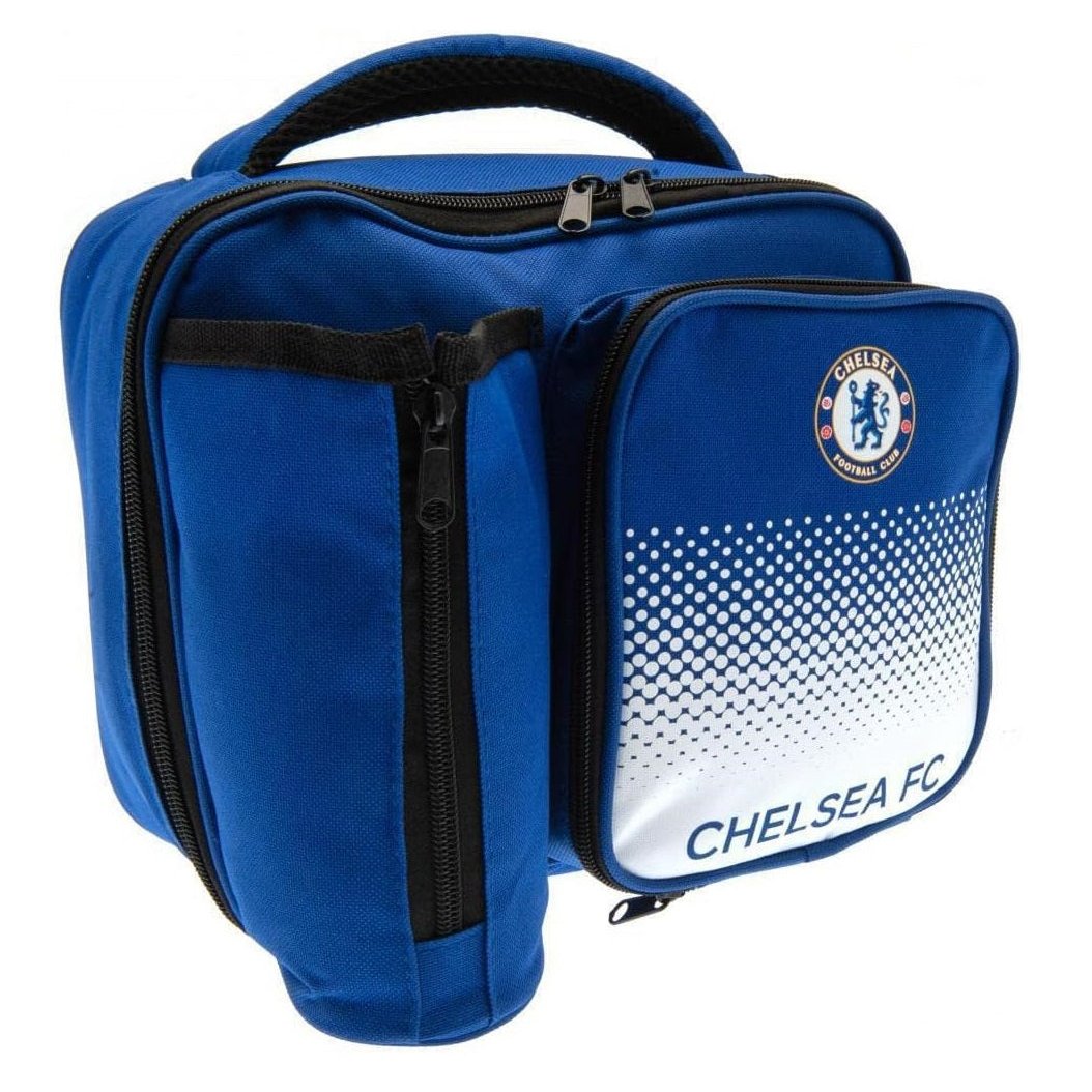 chelsea fc fade lunch bag with bottle holder