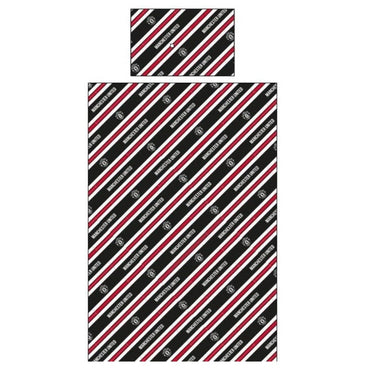 manchester united fc stripe single duvet cover set
