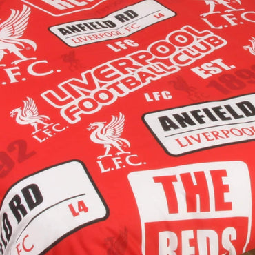 liverpool fc patch single duvet cover set