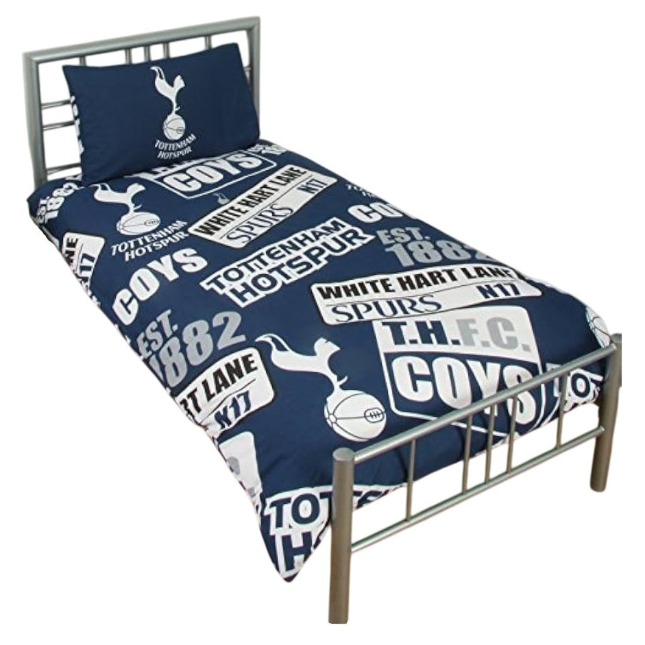 tottenham hotspur fc patch single duvet cover set