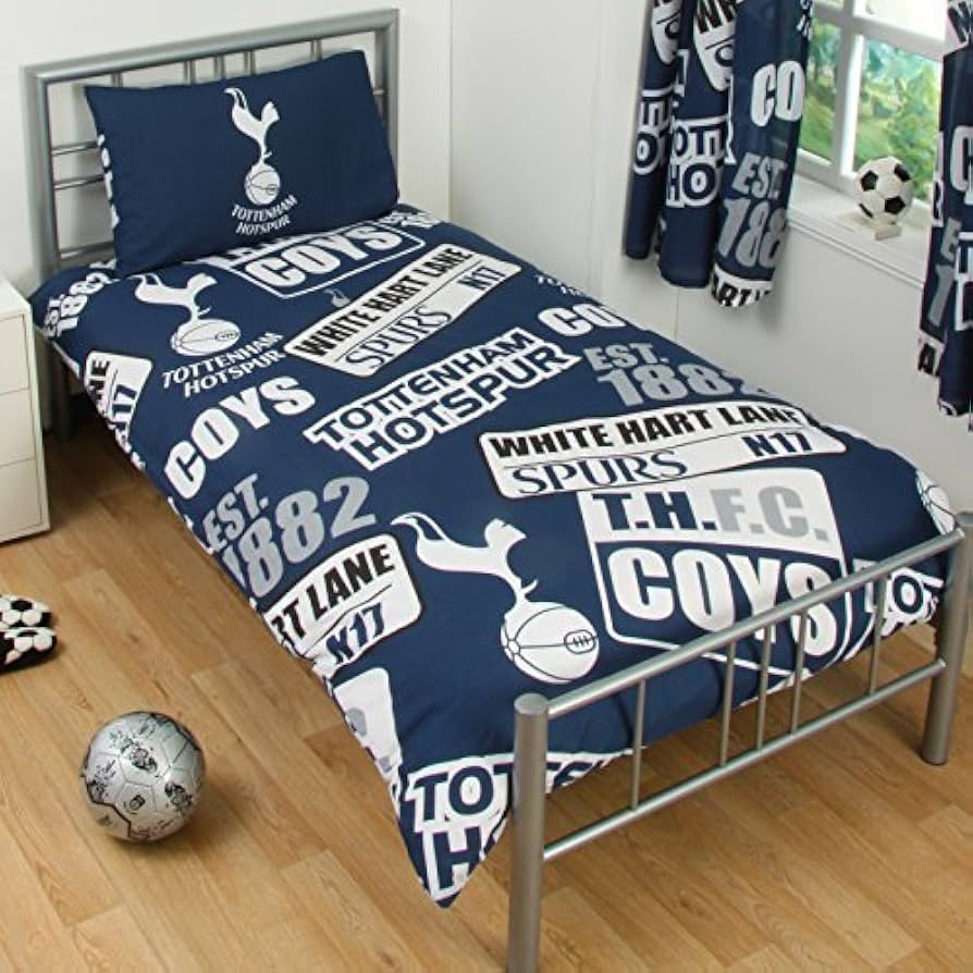 tottenham hotspur fc patch single duvet cover set
