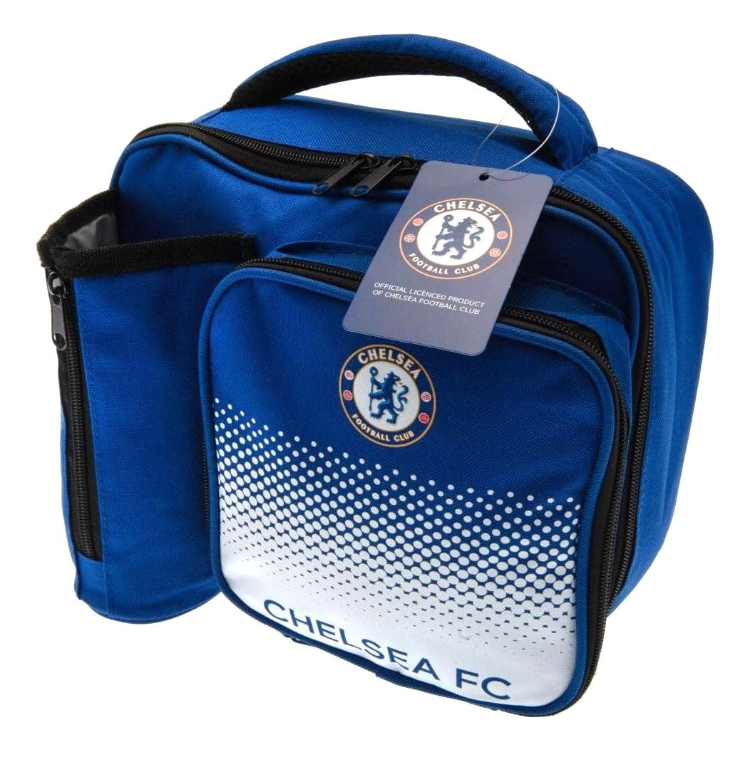 chelsea fc fade lunch bag with bottle holder