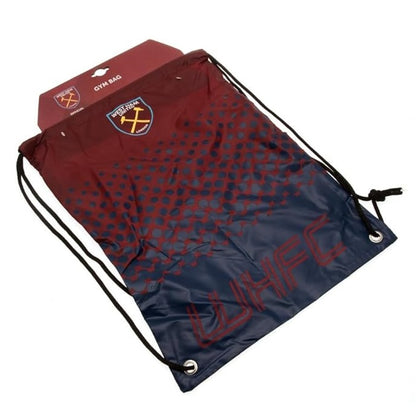 west ham united fc fade drawstring gym bag