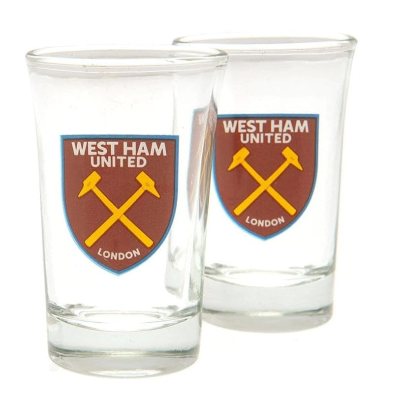 west ham united fc shot glasses