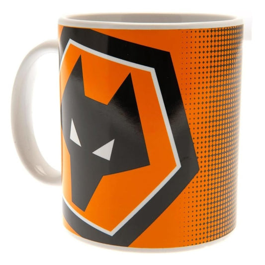 wolverhampton wanderers fc halftone ceramic mug