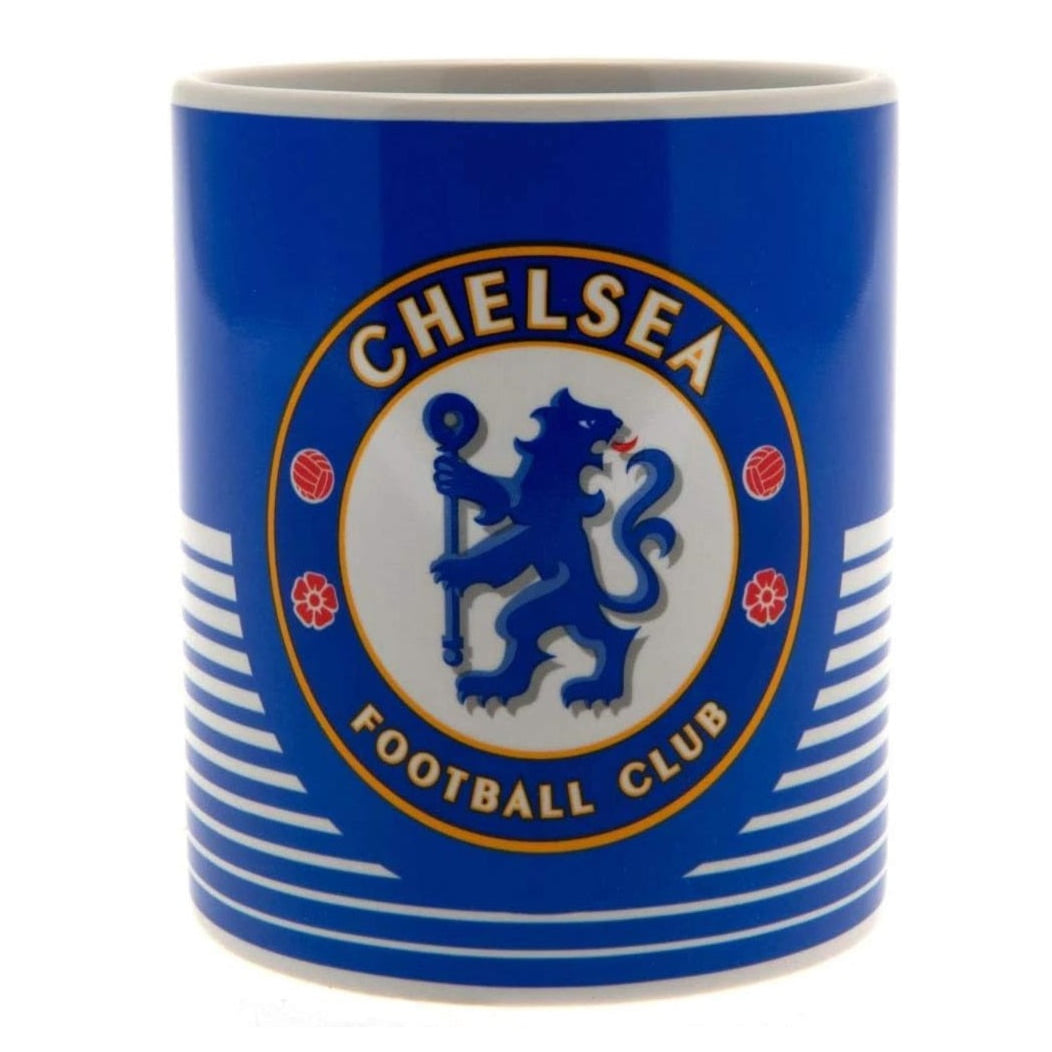 chelsea fc linear ceramic mug