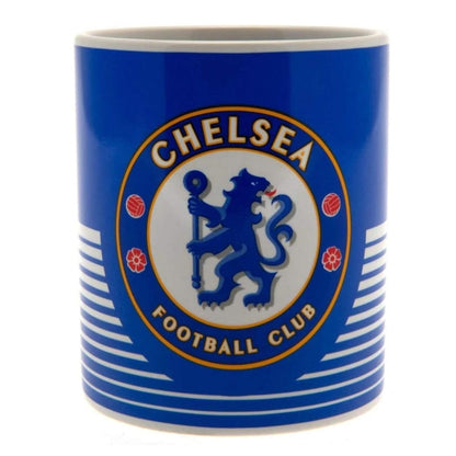 chelsea fc linear ceramic mug
