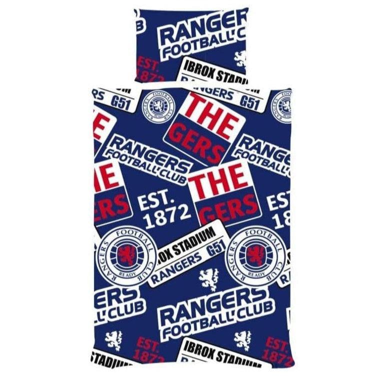 rangers fc patch single duvet cover set