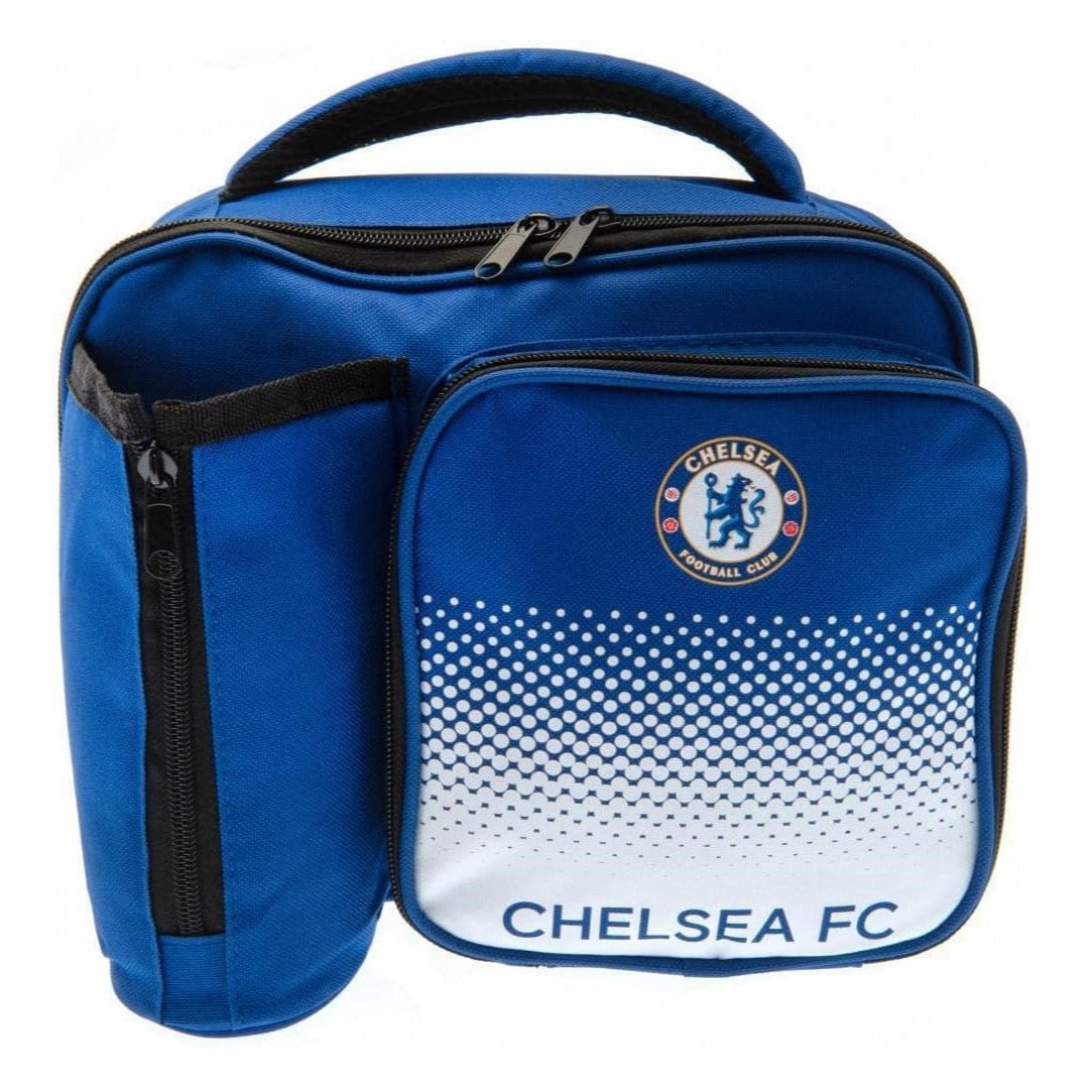 chelsea fc fade lunch bag with bottle holder