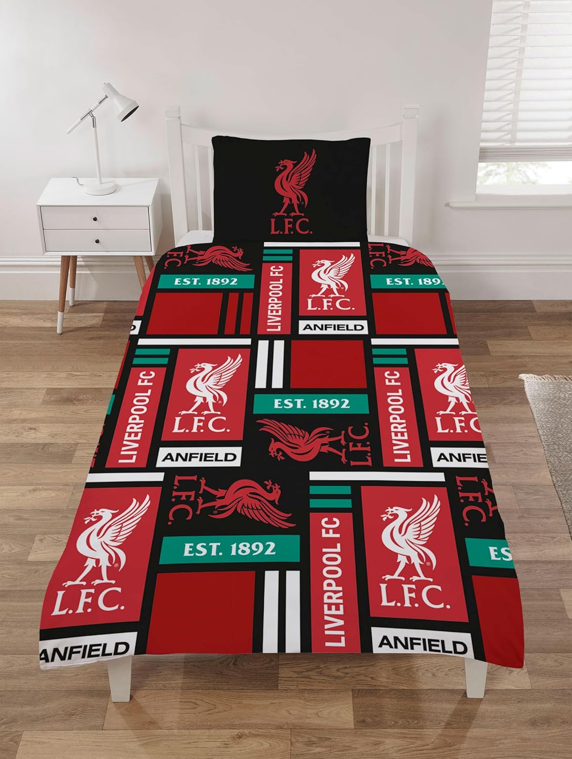 Liverpool FC Single Duvet Cover 'Blocks'