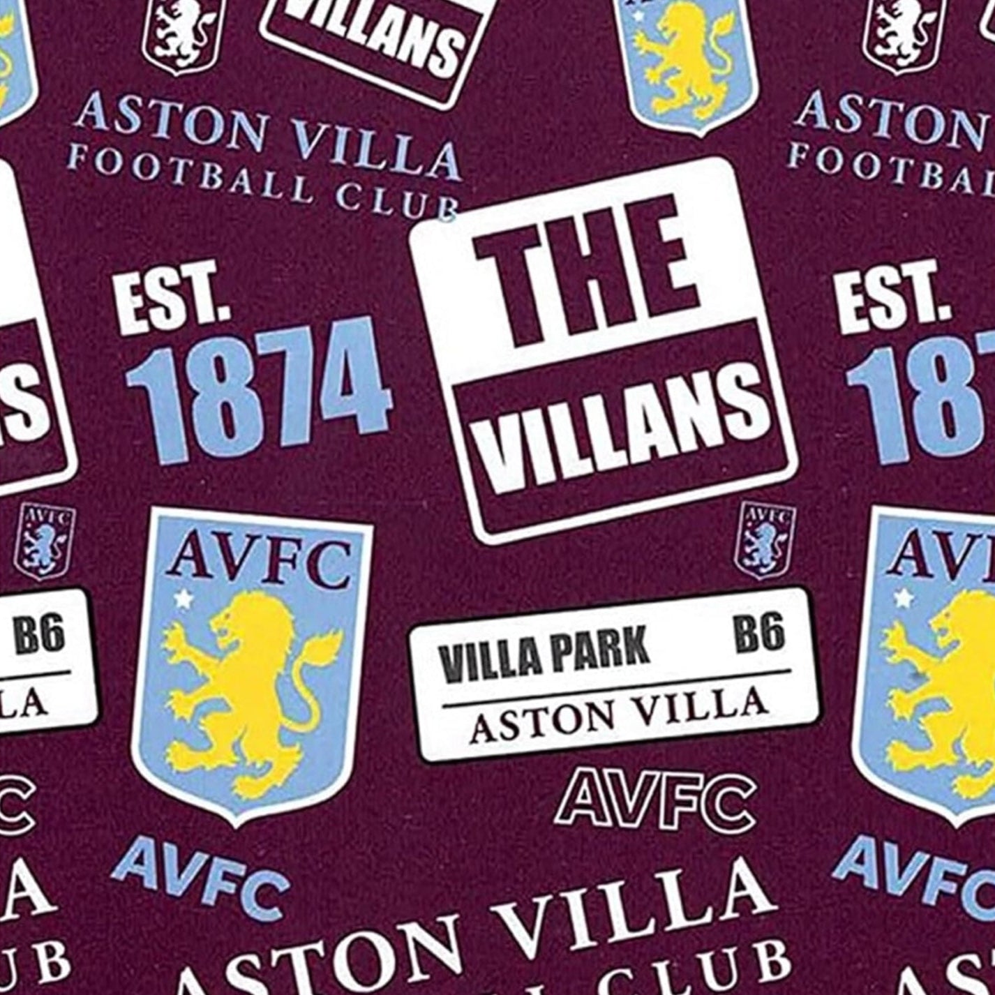aston villa fc patch double duvet cover set
