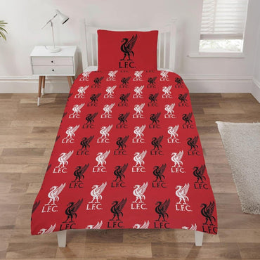 liverpool fc block single duvet cover set 