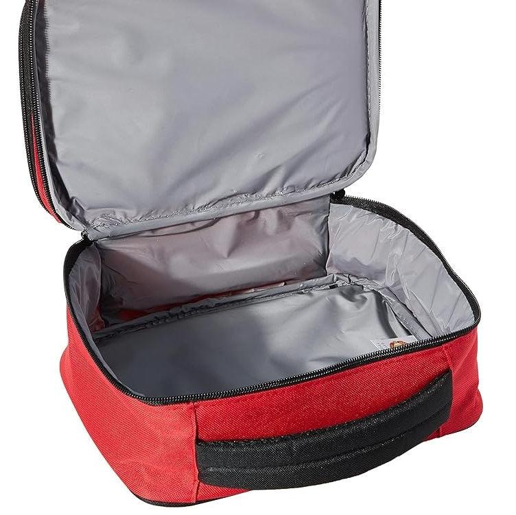 manchester united fc fade lunch bag with bottle holder