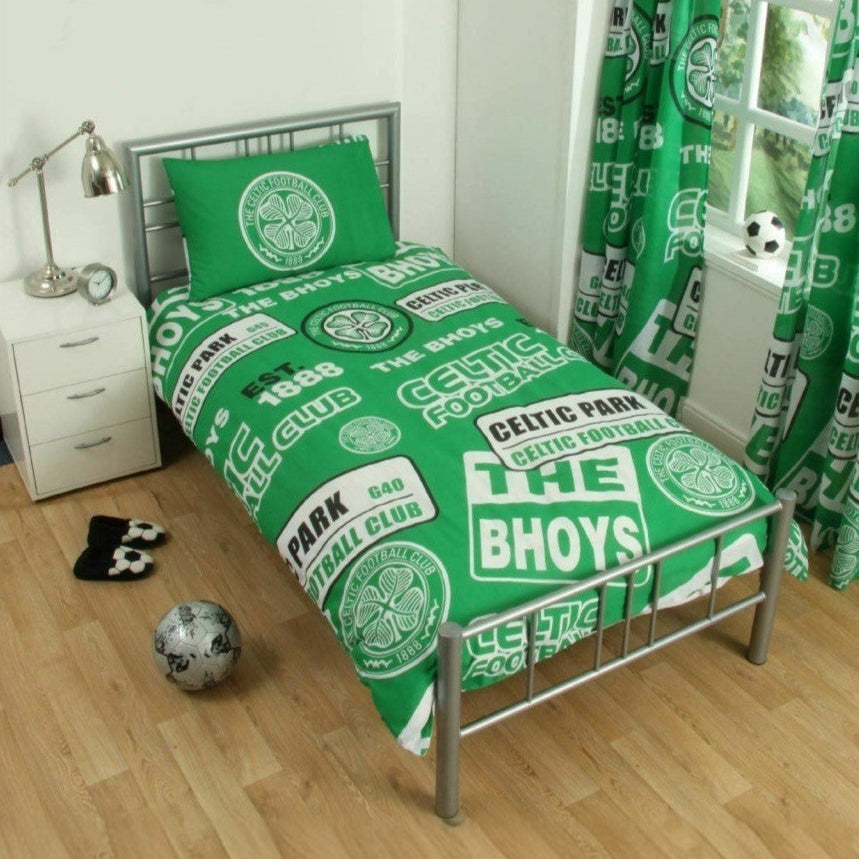 celtic fc patch single duvet cover set