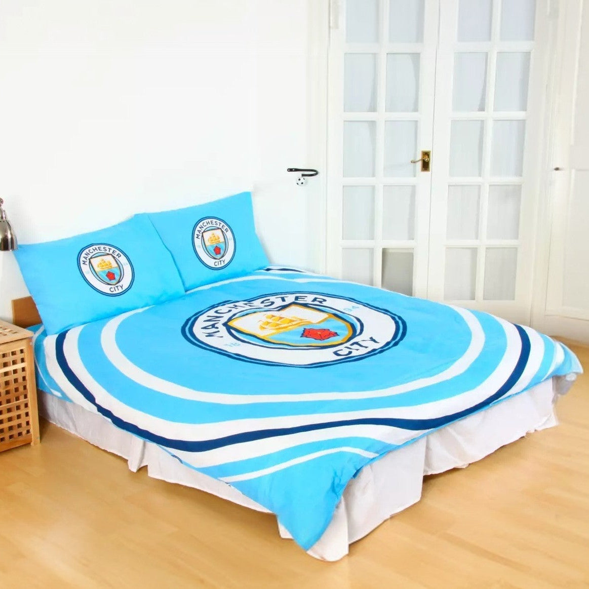 manchester city fc pulse double duvet cover set