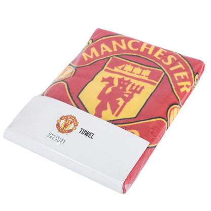manchester united fc core stripe beach / bath towel
