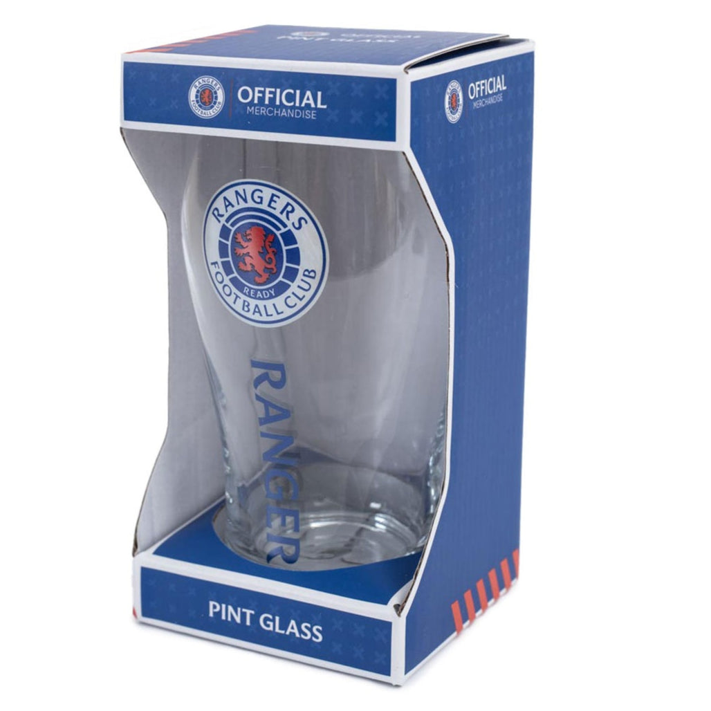 rangers fc tulip pint glass