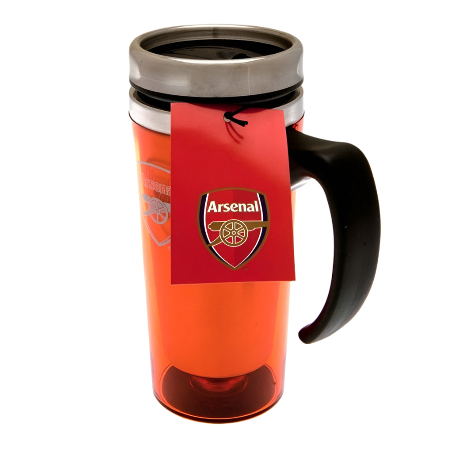 arsenal fc handle travel mug