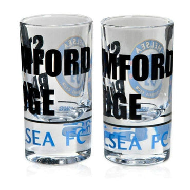 chelsea fc stamford bridge shot glasses (2-pack)