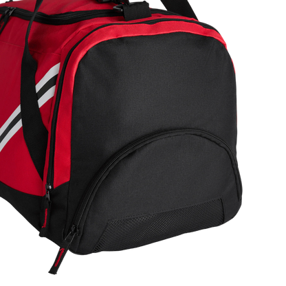manchester united fc core stripe holdall / duffle bag