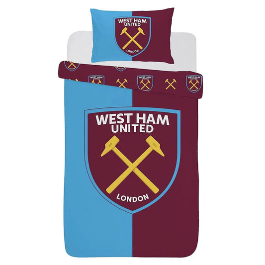 west ham united fc sky single duvet cover set