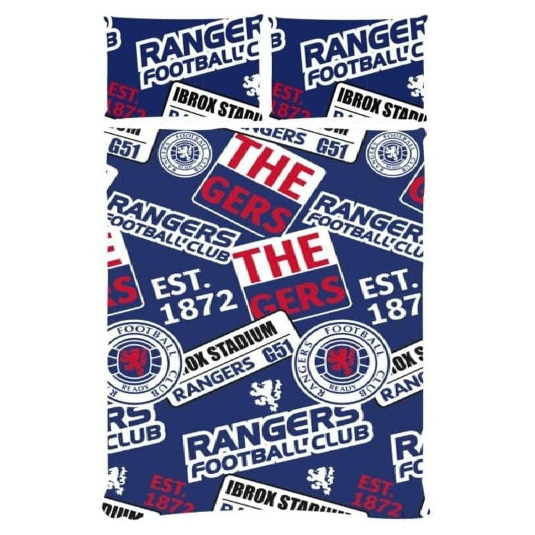 rangers fc patch double duvet cover set
