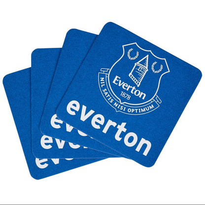 everton fc mini bar set (pint glass, coasters, towel)