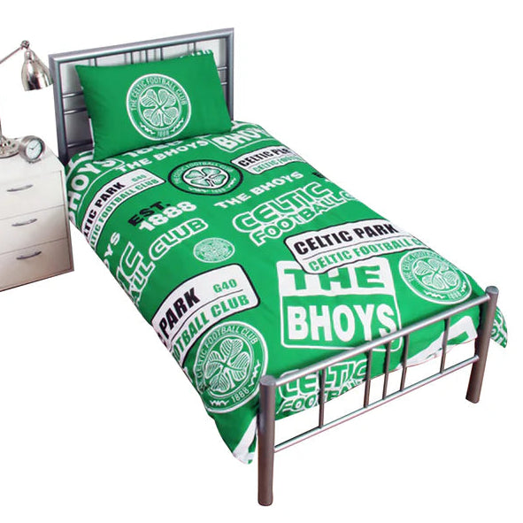 celtic fc patch single duvet cover set