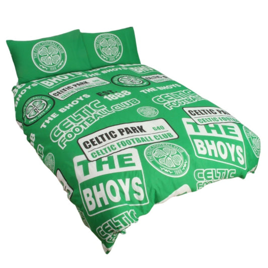 celtic fc patch double duvet cover set