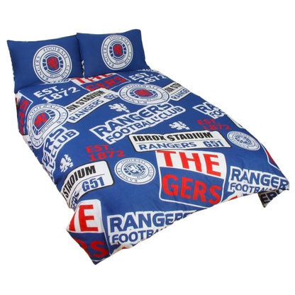 rangers fc patch double duvet cover set