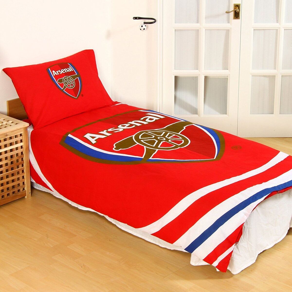 arsenal fc pulse single duvet cover set