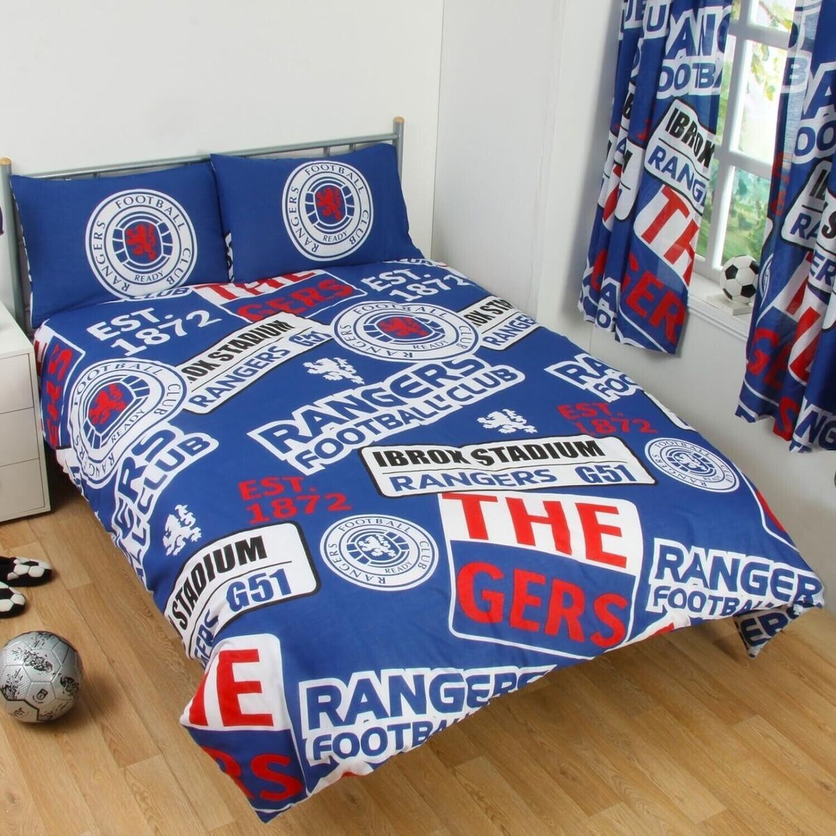 rangers fc patch double duvet cover set