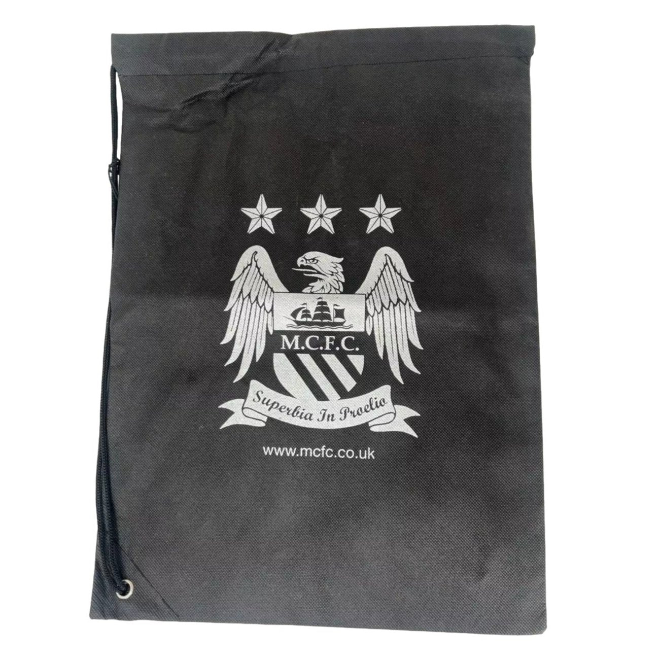 manchester city fc black reusable shopping bag
