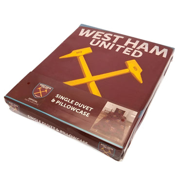 west ham united fc camo single duvet cover set