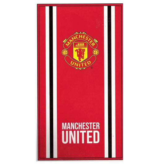 manchester united fc core stripe beach / bath towel